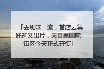 去班味一流，首店云集好逛又出片，天目里国际街区今天正式开街