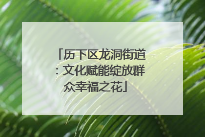 历下区龙洞街道：文化赋能绽放群众幸福之花