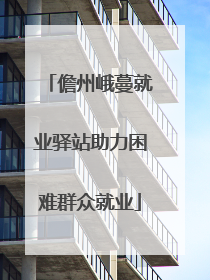 儋州峨蔓就业驿站助力困难群众就业