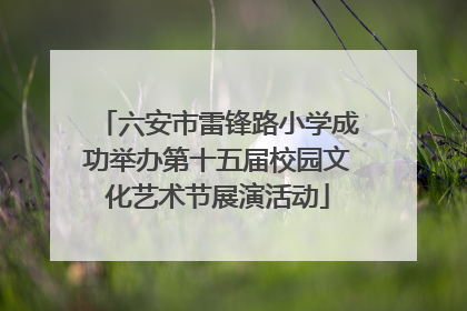 六安市雷锋路小学成功举办第十五届校园文化艺术节展演活动