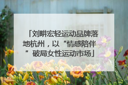 刘畊宏轻运动品牌落地杭州，以“情感陪伴”破局女性运动市场