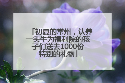 初夏的常州，认养一头牛为福利院的孩子们送去1000份特别的礼物