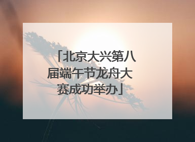 北京大兴第八届端午节龙舟大赛成功举办