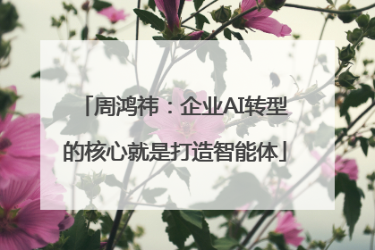 周鸿祎：企业AI转型的核心就是打造智能体