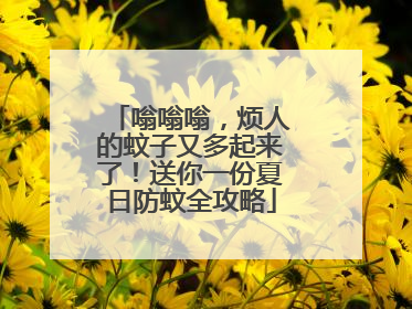 嗡嗡嗡，烦人的蚊子又多起来了！送你一份夏日防蚊全攻略