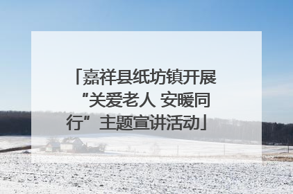 嘉祥县纸坊镇开展“关爱老人 安暖同行”主题宣讲活动