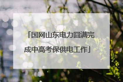国网山东电力圆满完成中高考保供电工作