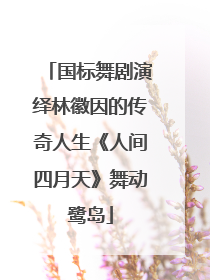 国标舞剧演绎林徽因的传奇人生《人间四月天》舞动鹭岛