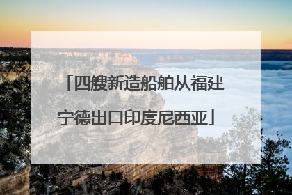 四艘新造船舶从福建宁德出口印度尼西亚