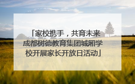 家校携手，共育未来 成都树德教育集团城厢学校开展家长开放日活动
