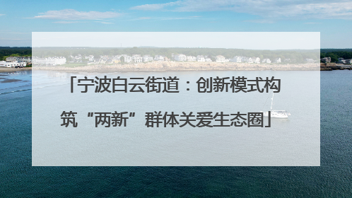 宁波白云街道：创新模式构筑“两新”群体关爱生态圈