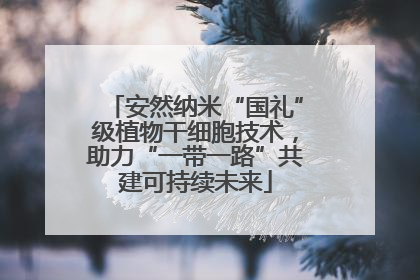安然纳米“国礼”级植物干细胞技术，助力“一带一路”共建可持续未来