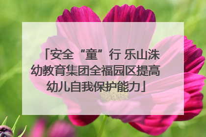 安全“童”行 乐山洙幼教育集团全福园区提高幼儿自我保护能力