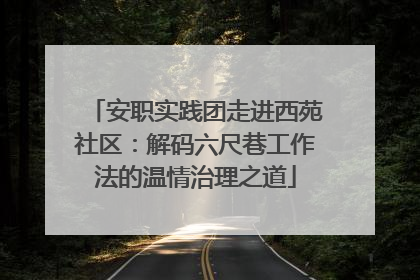 安职实践团走进西苑社区：解码六尺巷工作法的温情治理之道
