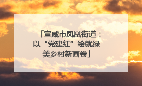 宣威市凤凰街道：以“党建红”绘就绿美乡村新画卷