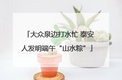 大众泉边打水忙 泰安人发明端午“山水粽”