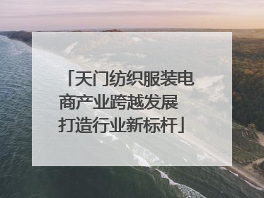 天门纺织服装电商产业跨越发展 打造行业新标杆