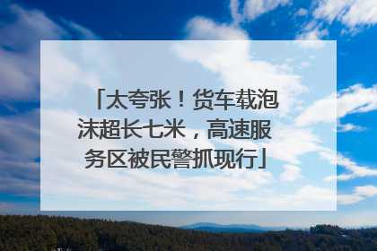 太夸张！货车载泡沫超长七米，高速服务区被民警抓现行