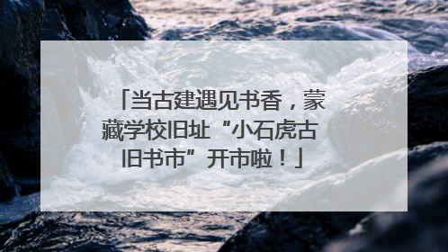 当古建遇见书香，蒙藏学校旧址“小石虎古旧书市”开市啦！