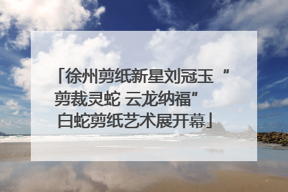 徐州剪纸新星刘冠玉“剪裁灵蛇 云龙纳福” 白蛇剪纸艺术展开幕