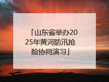 山东省举办2025年黄河防汛抢险协同演习