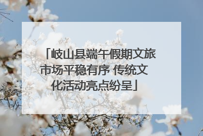 岐山县端午假期文旅市场平稳有序 传统文化活动亮点纷呈
