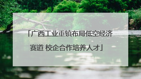 广西工业重镇布局低空经济赛道 校企合作培养人才