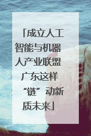 成立人工智能与机器人产业联盟 广东这样“链”动新质未来