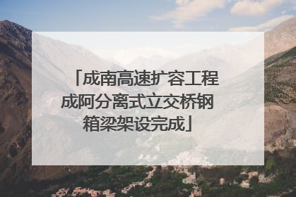 成南高速扩容工程成阿分离式立交桥钢箱梁架设完成