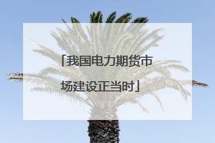我国电力期货市场建设正当时
