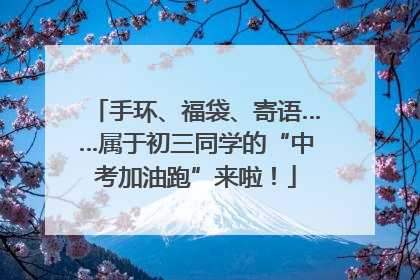 手环、福袋、寄语……属于初三同学的“中考加油跑”来啦！