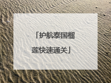 护航泰国榴莲快速通关
