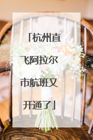 杭州直飞阿拉尔市航班又开通了