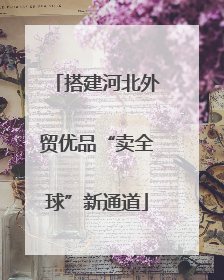 搭建河北外贸优品“卖全球”新通道