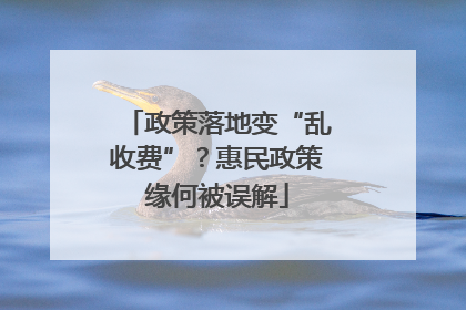 政策落地变“乱收费”？惠民政策缘何被误解