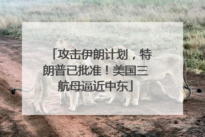 攻击伊朗计划，特朗普已批准！美国三航母逼近中东