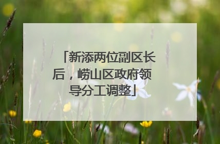 新添两位副区长后，崂山区政府领导分工调整