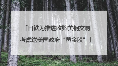 日铁为推进收购美钢交易 考虑送美国政府“黄金股”