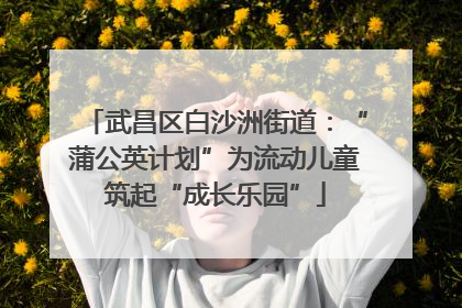 武昌区白沙洲街道：“蒲公英计划”为流动儿童筑起“成长乐园”
