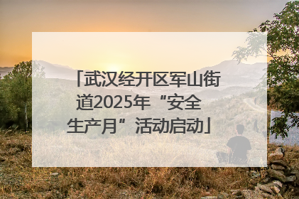 武汉经开区军山街道2025年“安全生产月”活动启动
