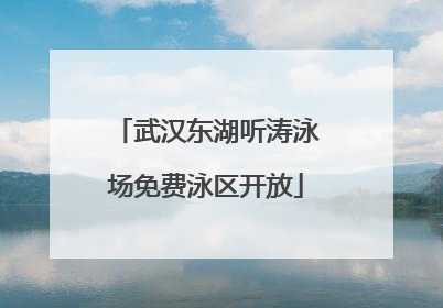 武汉东湖听涛泳场免费泳区开放