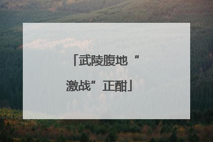 武陵腹地“激战”正酣