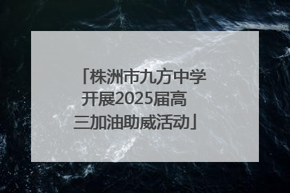 株洲市九方中学开展2025届高三加油助威活动