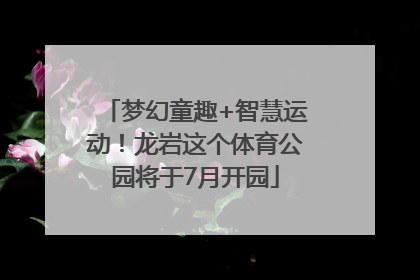 梦幻童趣+智慧运动！龙岩这个体育公园将于7月开园