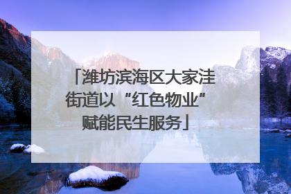 潍坊滨海区大家洼街道以“红色物业”赋能民生服务