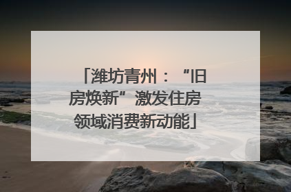潍坊青州：“旧房焕新”激发住房领域消费新动能