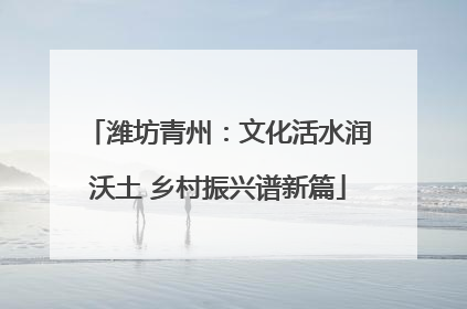 潍坊青州：文化活水润沃土 乡村振兴谱新篇