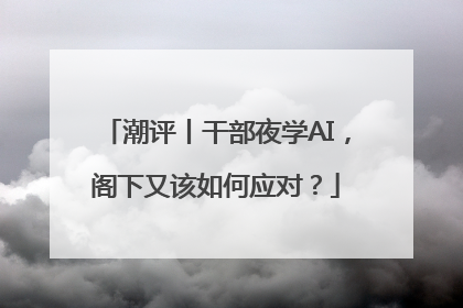 潮评丨干部夜学AI，阁下又该如何应对？