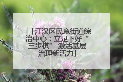 江汉区民意街道综治中心：立足下好“三步棋” 激活基层治理新活力