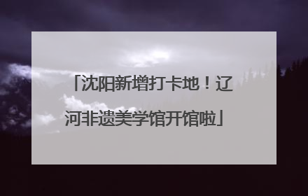沈阳新增打卡地！辽河非遗美学馆开馆啦